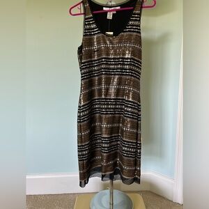 Gold Sequin Little Black Dress ✨